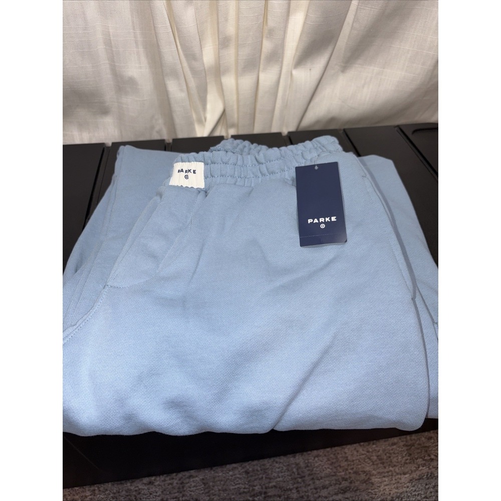 Parke x Target Small Women's High Rise Boxer Sweatpants Light Blue Limited EDT - Picture 2 of 6